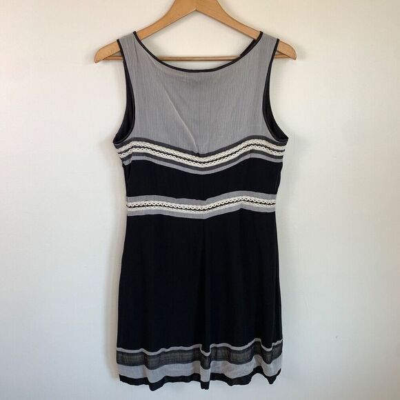 Max Studio Ribbon Lace Black L 12 Lace Lined Cocktail Fairy Whimsigoth Grunge - Picture 4 of 11